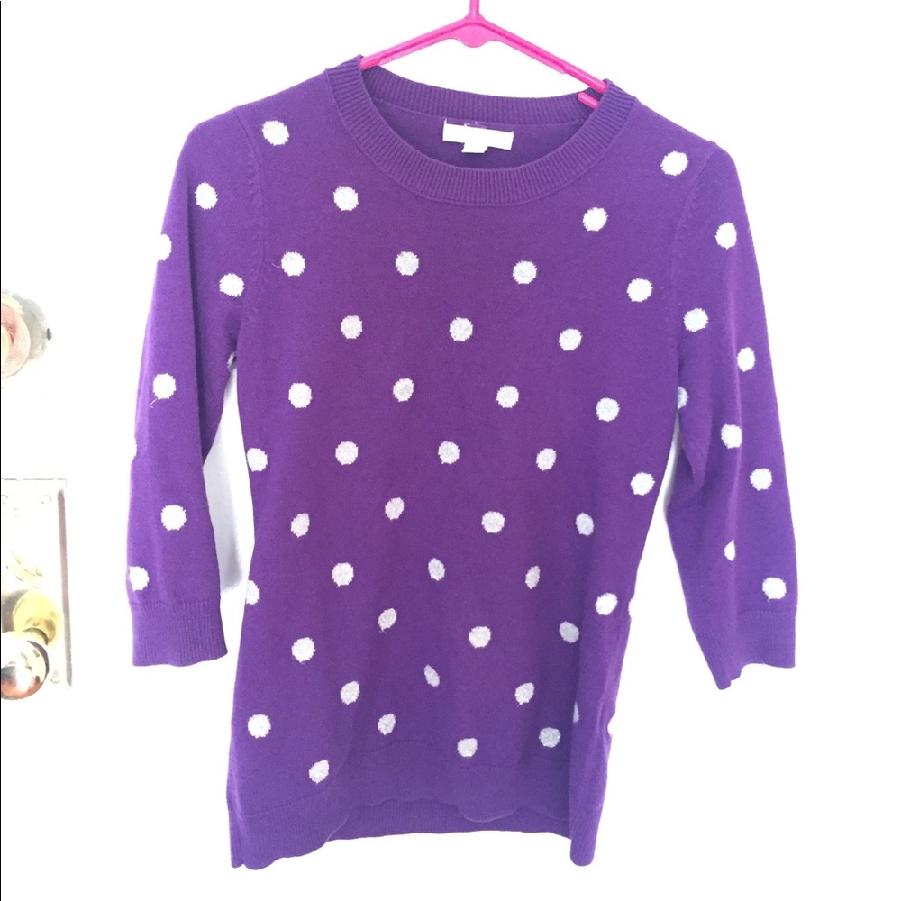 Purple polka dot sweater